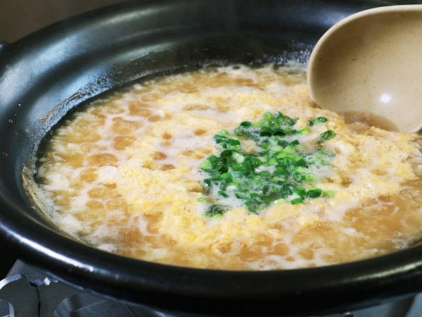 絶品！旨みまるごと〆の【すっぽん雑炊】夕食で満腹の際は、朝食にお出しすることも可能です☆