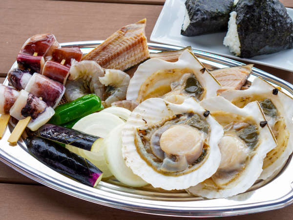 アグリ工房まあぶのプラン「【手ぶらBBQ「海鮮」】帆立に海老にイカまで！4種の海鮮焼きコース」