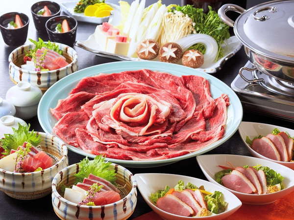 名牛『但馬牛』を肉の旨味が存分に感じられるしゃぶしゃぶで・・・