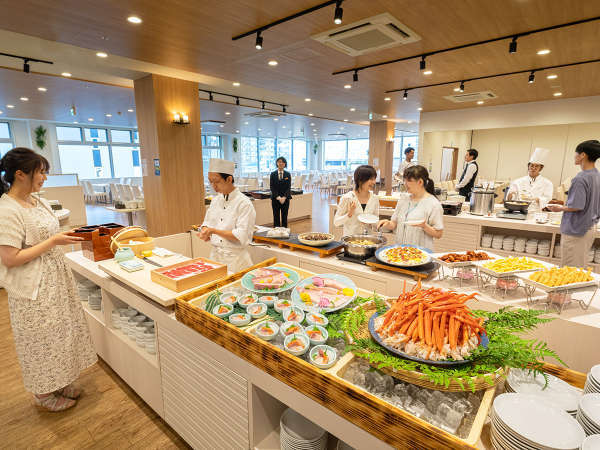 イマジン　ホテル＆リゾート函館のプラン「＜早期割28‐1泊２食＞函館空港より10分で、イクラやカニなど函館の幸をたっぷり楽しむビュッフェ♪」
