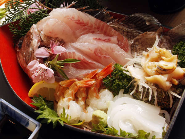 安楽荘のプラン「魚市場直仕入れ☆365日同一料金！【海鮮舟盛りプラン】七釜温泉100%源泉掛け流し」