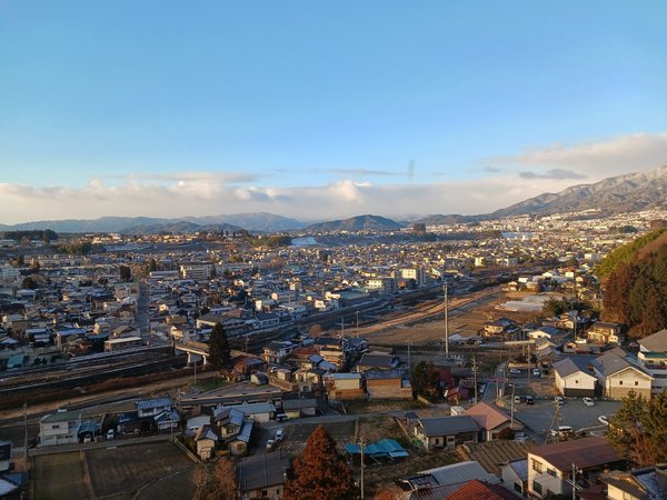 ホテルから飯田の景色を楽しむことができます