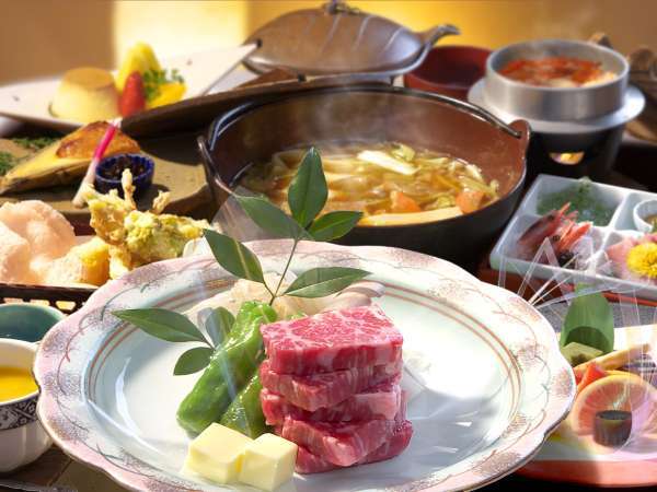 上州和牛メインのたちばな膳※料理画像は調理例です。季節により内容の変わる場合もあります。
