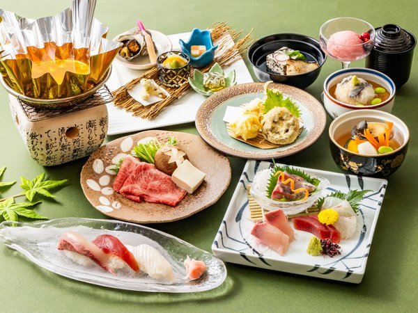 日本料理「音戸」　四季折々の彩り豊かに仕上げた会席料理です。 2024年5月，6月 