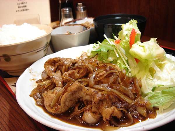 人気のしょうが焼き定食