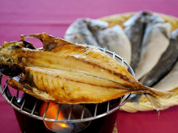 アジの干物朝食