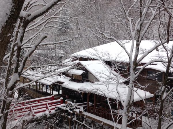 *冬外観／周りを覆うほどの積雪。都会ではなかなか見られません。