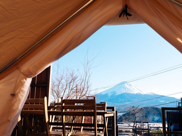 テントからの富士山