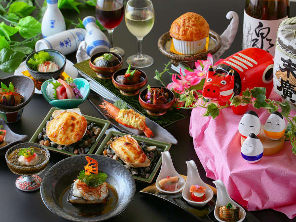 大江戸温泉物語　あいづのプラン「【1泊2食付】肌に優しい神指温泉　基本バイキングプラン」