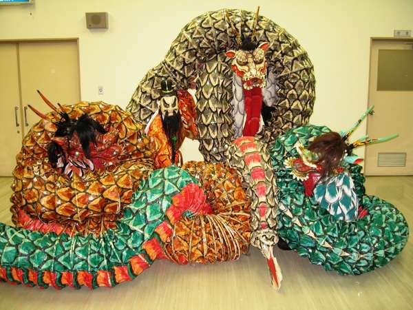 地元の伝統芸能「石見神楽」です。演目：大蛇（だいじゃ）詳しくは江津観光協会へ0855-52-0534