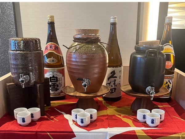 日本酒3種類の飲み比べが出来る利き酒コーナー