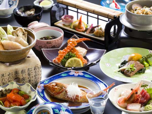 ホテル網走湖荘のプラン「【あばしりグルメ旅】魚介ざんまい★　「潮彩膳」で海の幸満腹プラン　／２食付・和洋室・レイクビュー」