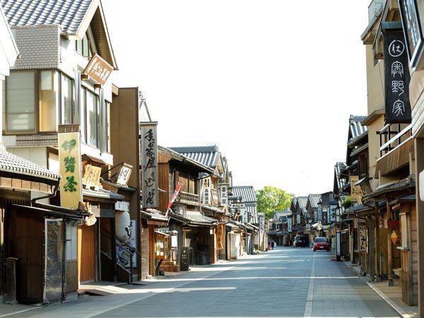 【おはらい町通り】早朝の風景