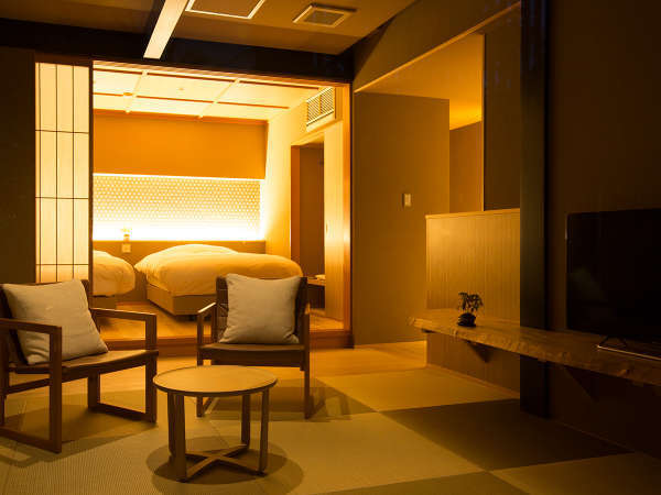【NISHI】畳を敷いたリビングとベッドルームが別れた50平米の和洋室。