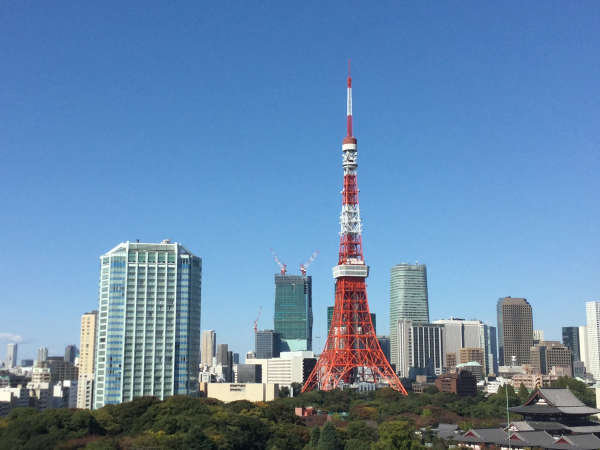 セミダブル・スタジオツインからの東京タワー全景