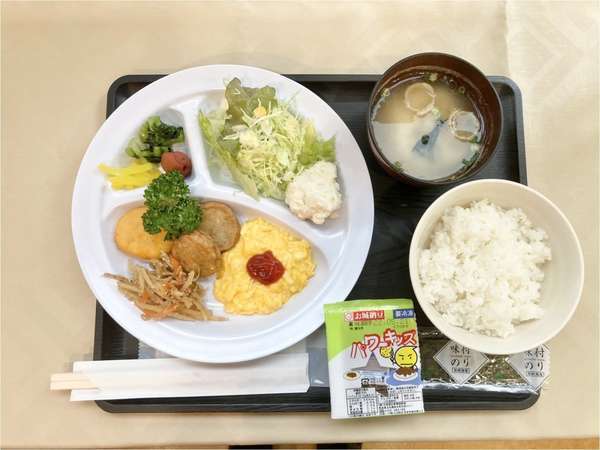 朝食ビュッフェ※コロナ対策の為マスク着用・手指消毒・手袋着用をお願い致します。