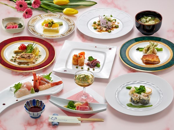 *【和・洋会席コース】一例。旬の食材をふんだんに使い、肉・魚・野菜のすべてが主役級。