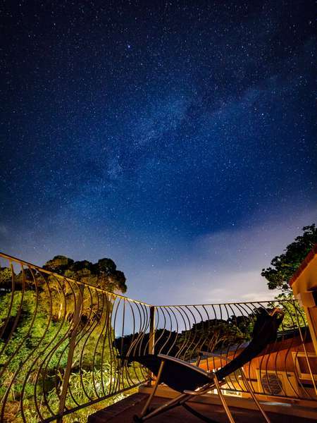 屋上からの星空。