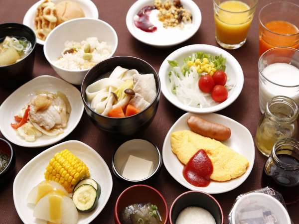 【朝食】味めぐり横丁～ご当地一品と彩り朝食～