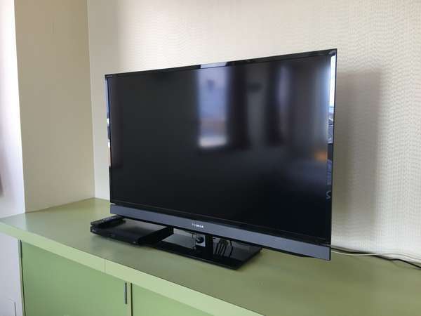 全室40型液晶テレビ＆ブルーレイプレーヤー設置しております。