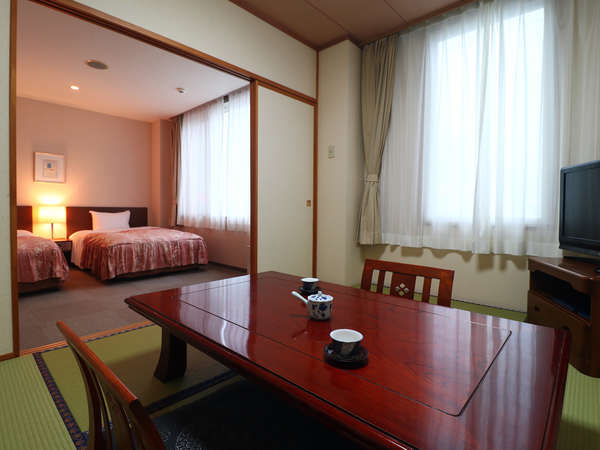 【#和洋室】当館1室のみの和洋室。特室のような広さで過ごしやすく快適です♪