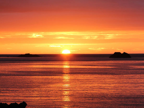 切浜海岸の夕日