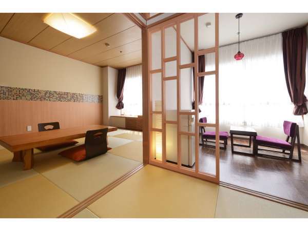 大阪平野の眺望がすばらしく、可愛い色使いとモダンな雰囲気が特徴のお部屋となっております