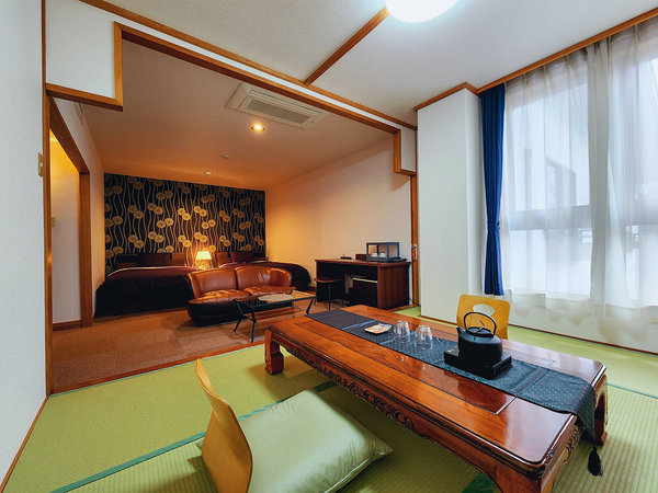 #和洋室　1日1組限定の和洋室 広々とした部屋で贅沢な時間をお過ごしいただけます。