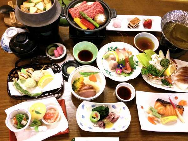 会席料理の一例（春）