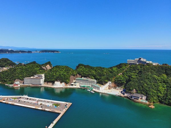 全景。半島すべてがホテルの敷地です。