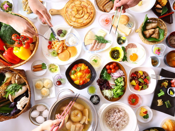 白馬姫川温泉　白馬ハイランドホテル　【朝食】さて今日は何を食べよう？お腹いっぱい食べてエネルギーチャージ！