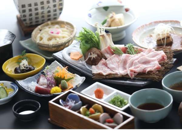 こんぴら温泉　貸切湯の宿　ことねのプラン「24時間使える趣が異なる6つの無料貸切風呂!香川県産豚のしゃぶしゃぶ会席」