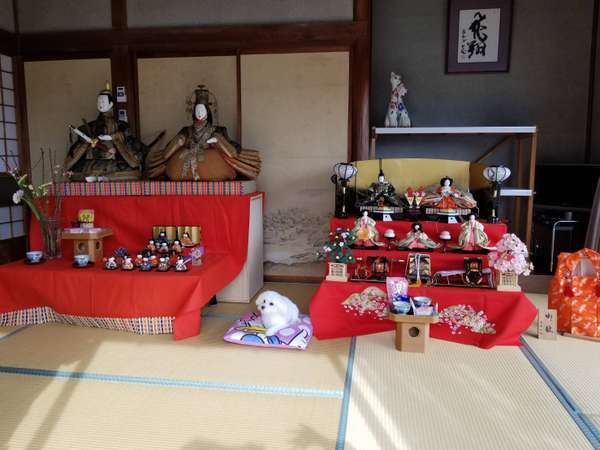 江戸時代初期のお雛様を2月上旬より飾っております。