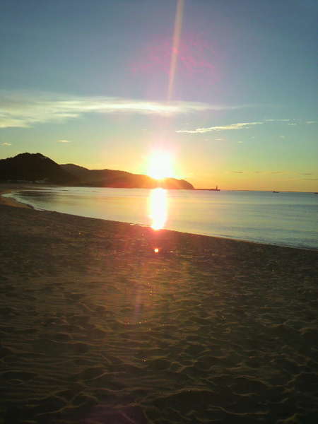 小天橋海水浴場からの夕日