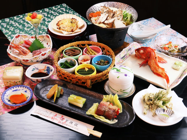 【グレードアップ】岩手名物『キンキ』の姿焼き付贅沢なコース。旬の天ぷらもこのコースの特権