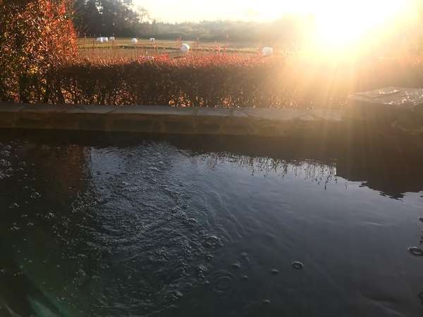 田園を見渡す温泉露天風呂