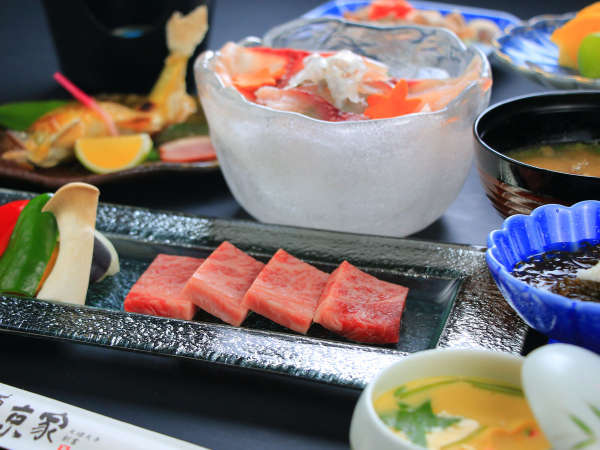 佐賀県産和牛のステーキを陶板焼きで、サシがたっぷり入ったコクのあるお肉をお楽しみください