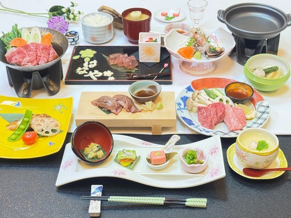 花鐘亭はなやのプラン「【人気No,1大好評プラン】牛肉好きにはたまらない豪華な牛三昧会席プラン♪（2食共お部屋食）」