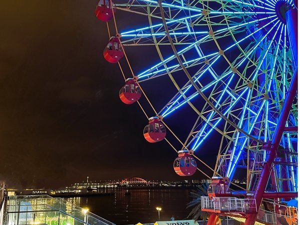 ハーバーランドの観覧車は夜間ライトアップされ、夜景としてご鑑賞頂くにも最適です。