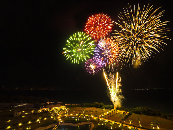 毎週土曜日は打ち上げ花火を開催！お部屋からご覧いただけます