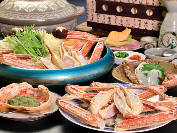 【焼きすきコース(松葉)】 (1)_本場香住で獲れたカニをどうぞ