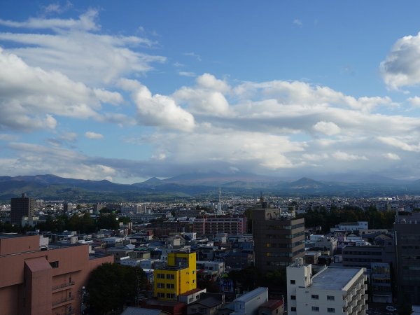 ホテルから眺める八甲田山