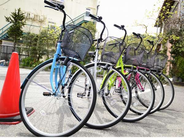 城崎の街中巡りにあれば便利な自転車！当館はレンタサイクル無料♪