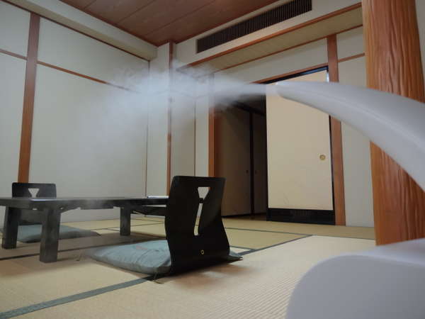 次亜塩素酸水の噴霧による空間除菌