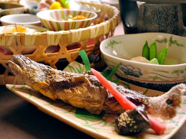 【夕食一例】岩魚塩焼き