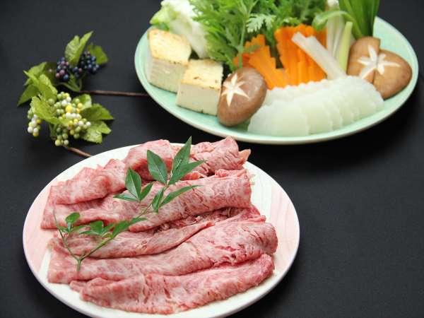 【お食事】上質なお肉で味わうすき焼き