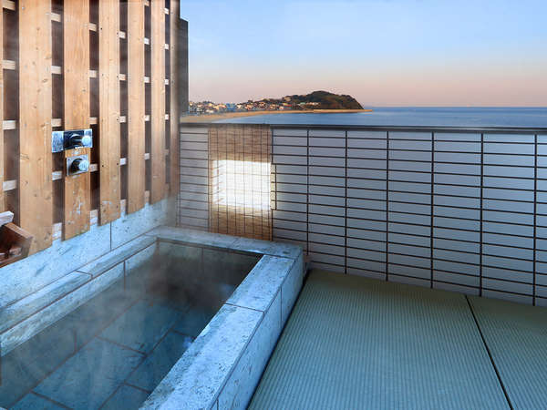客室露天風呂◆海を眺めながら優雅なひとときを