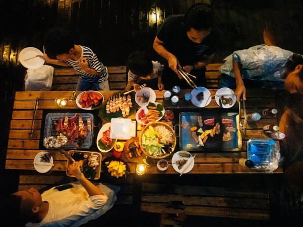 お部屋に付いてるテラスでBBQを楽しもう♪