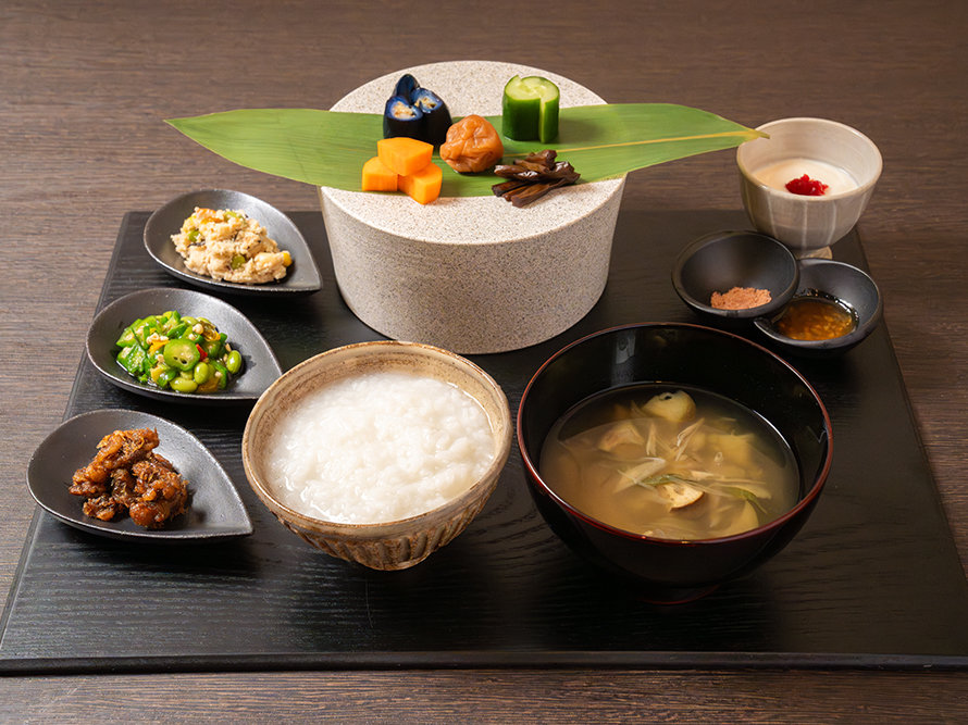 朝食…消化に優しい内朝食。一つ一つの素材がシンプルでおいしく身体の内側から優しく