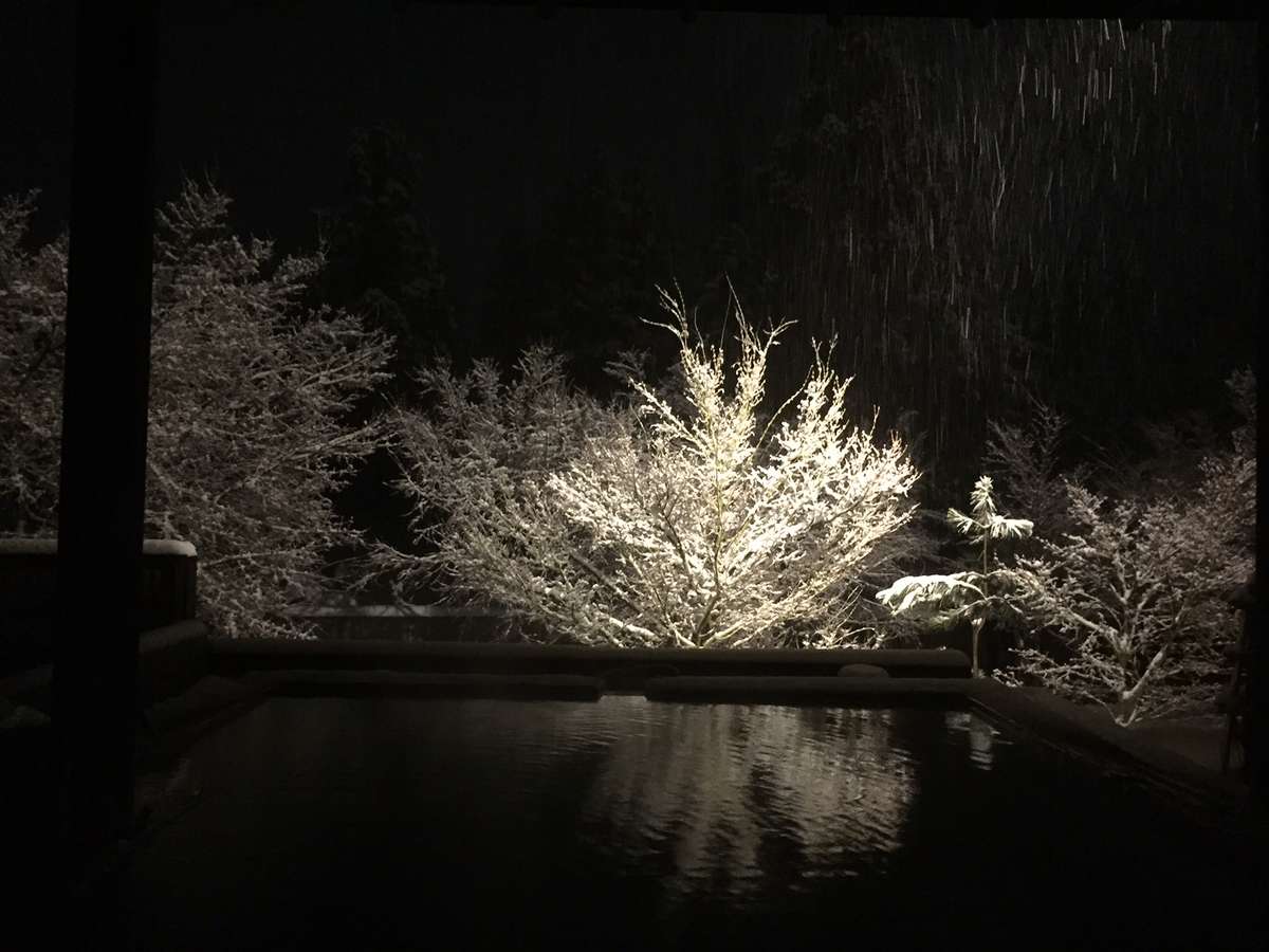 夜の雪景色